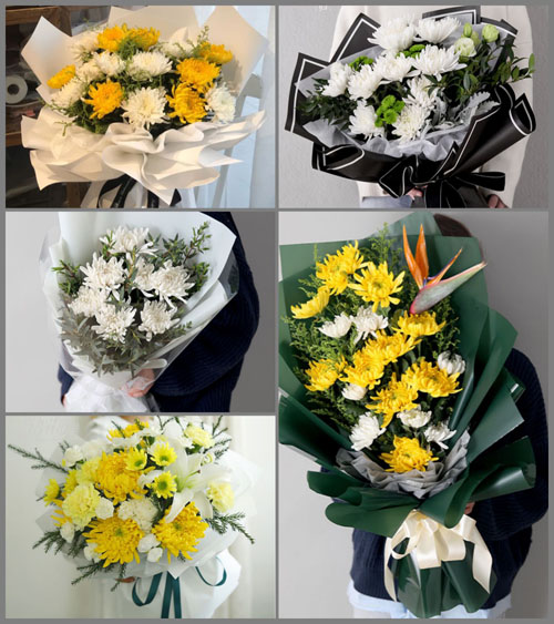 山东莱芜莱城区和庄镇马杓湾村白事花束代送